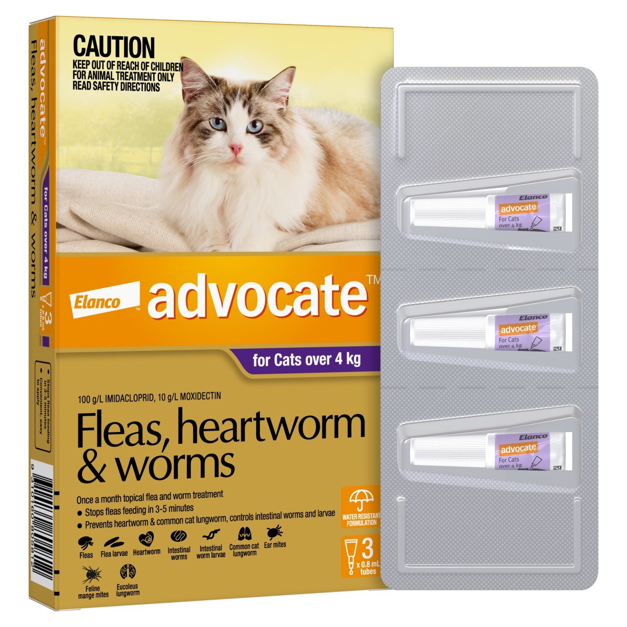 Advocate Cat Over to 4kg 3'S