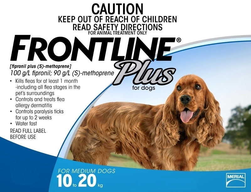 Frontline Plus Flea & Tick Protection for Dogs 10-20kg - 6 Pack