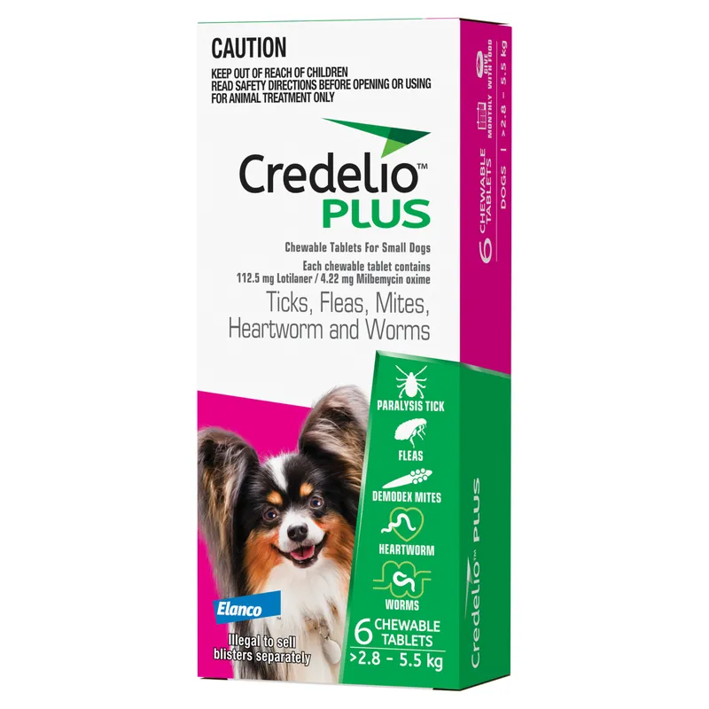Credelio Plus Dog Small 2.8-5.5Kg (Pink) 1 Pack