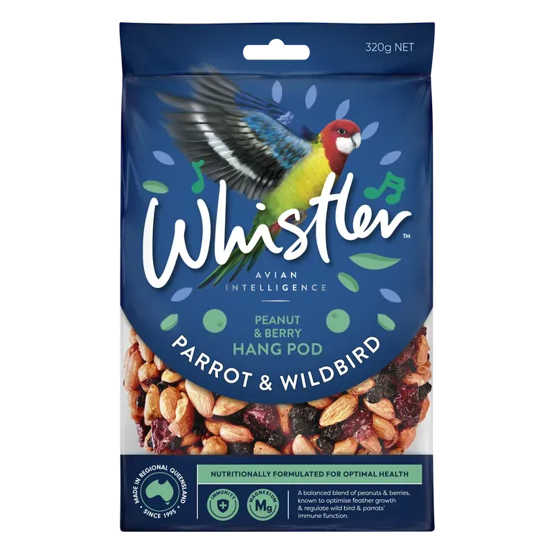 Whistler Parrot & Wildbird Pod Berries Blend 320G 8Pk(Om8)