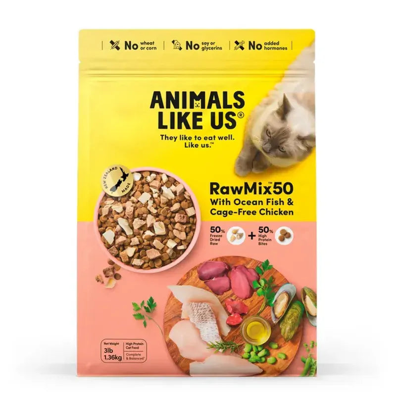 Animals Like Us Cat RawMix50 with Ocean Fish and Chicken 1.36kg