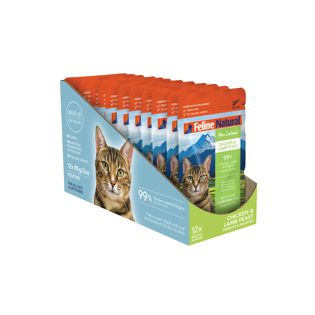 Feline Natural Gf Chicken & Lamb Feast 85G 12Pk (Om12)