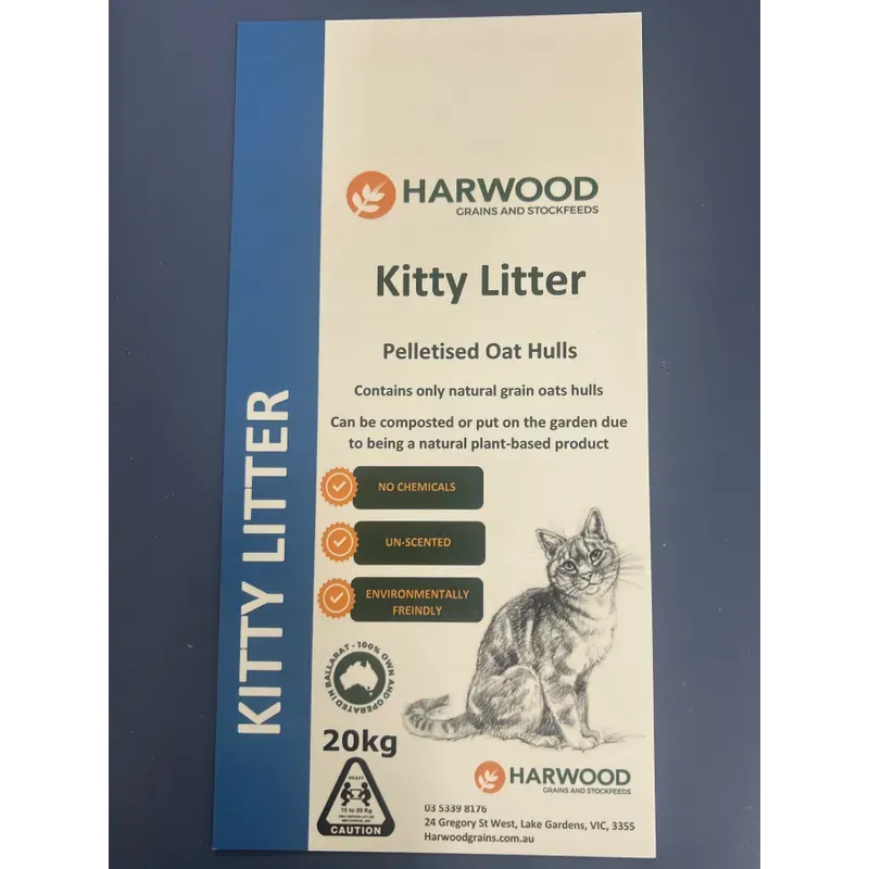 Harwood Grains Oat Hull Pellet Kitty Litter 20kg