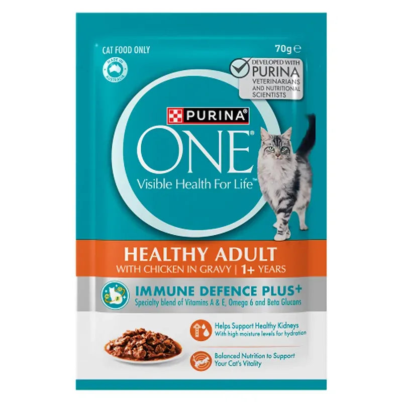 Purina One Cat Adult Chicken Pouch 70G 12Pack