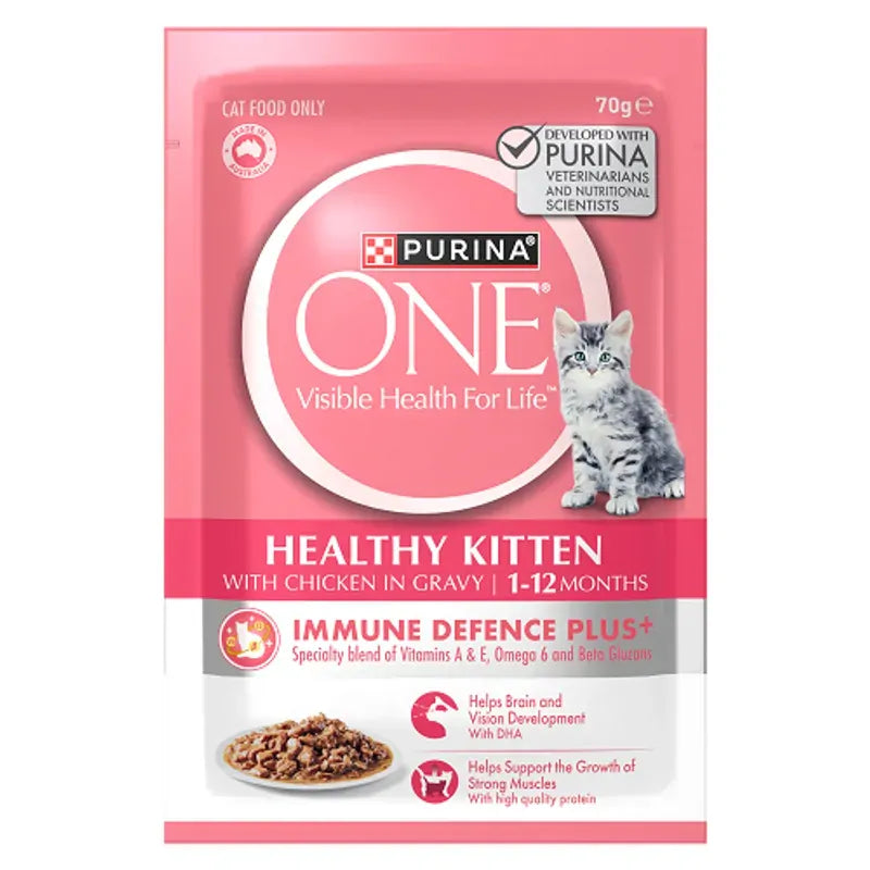 Purina One Kitten Chicken Pouch 70G 12Pack