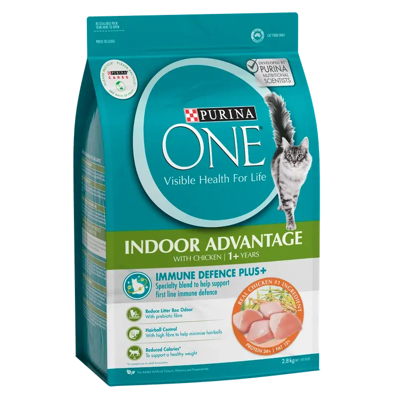 Purina One Cat Adult Dry Indoor Chicken 2.8Kg