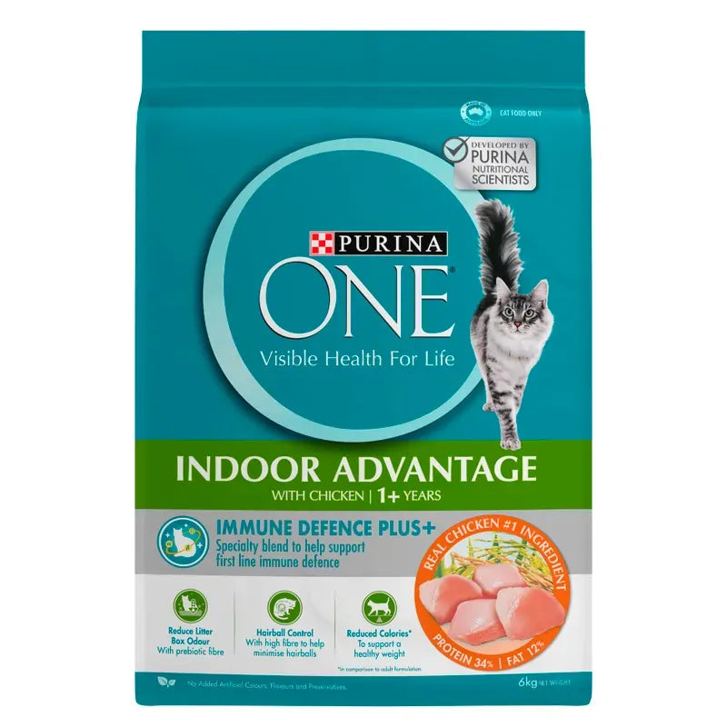 Purina One Cat Adult Dry Indoor Chicken 6Kg