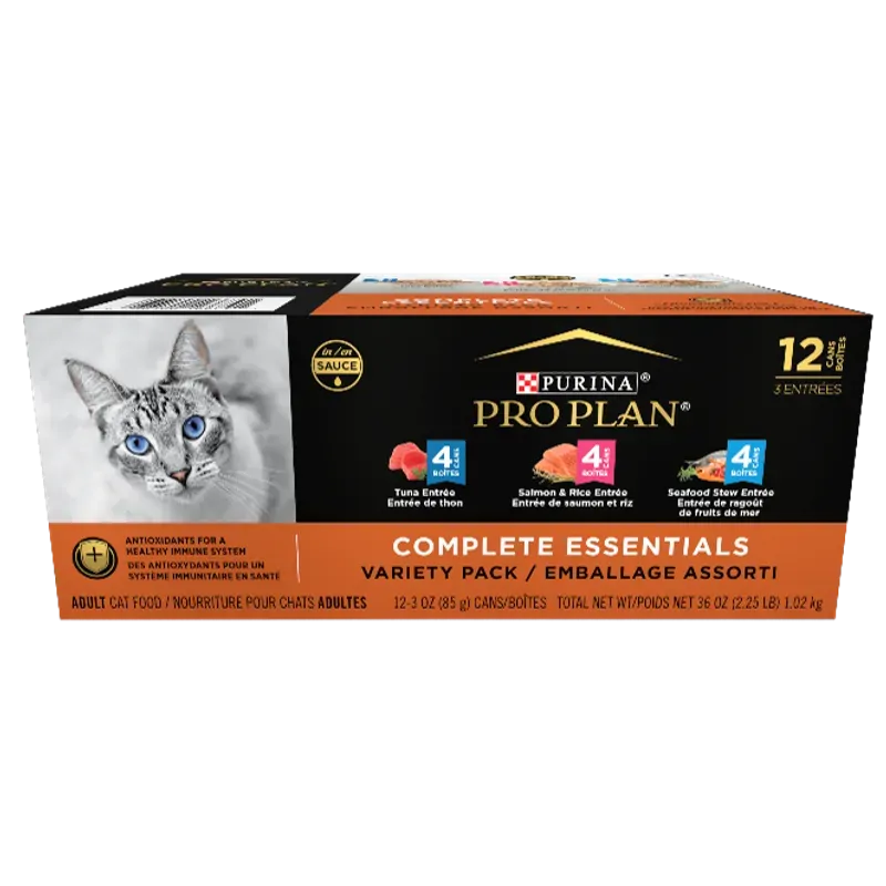 Pro Plan Cat Seafood Favs Variety 85G 2X12Pk (Om2)