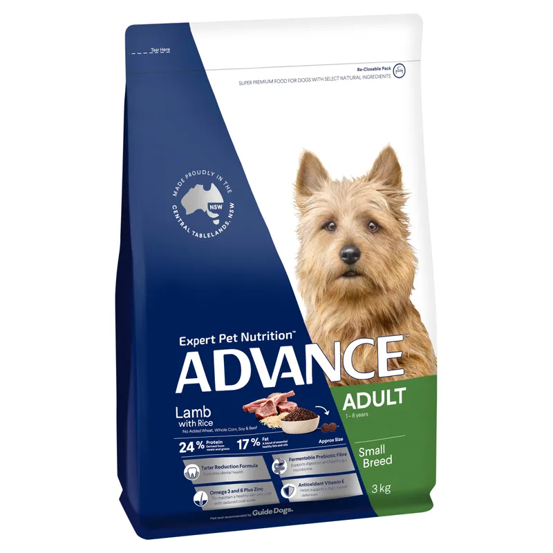 Advance Toy & Small Breed Adult Dry Dog Food Lamb with Rice 3kg