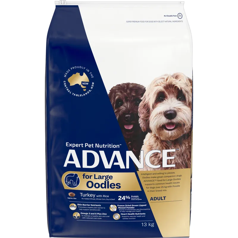 Advance Dog Large Oodles Turkey With Rice 13Kg Bag