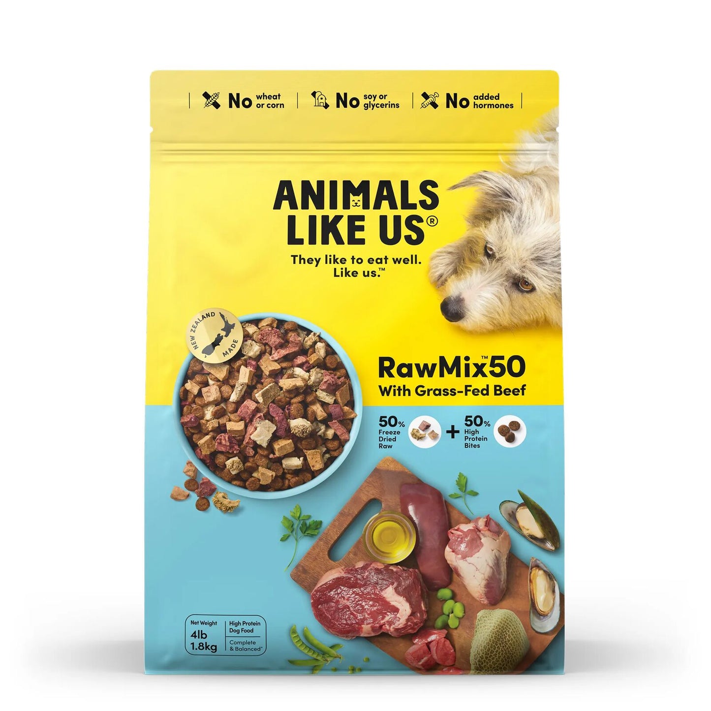 Animals Like Us Dog Rawmix50 Grass-Fed Beef 1.8Kg