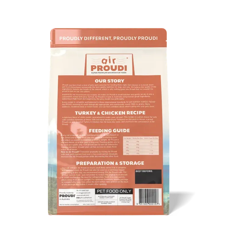 Airproudi Premium Air-Dried Dog Food Turkey & Chicken 400G