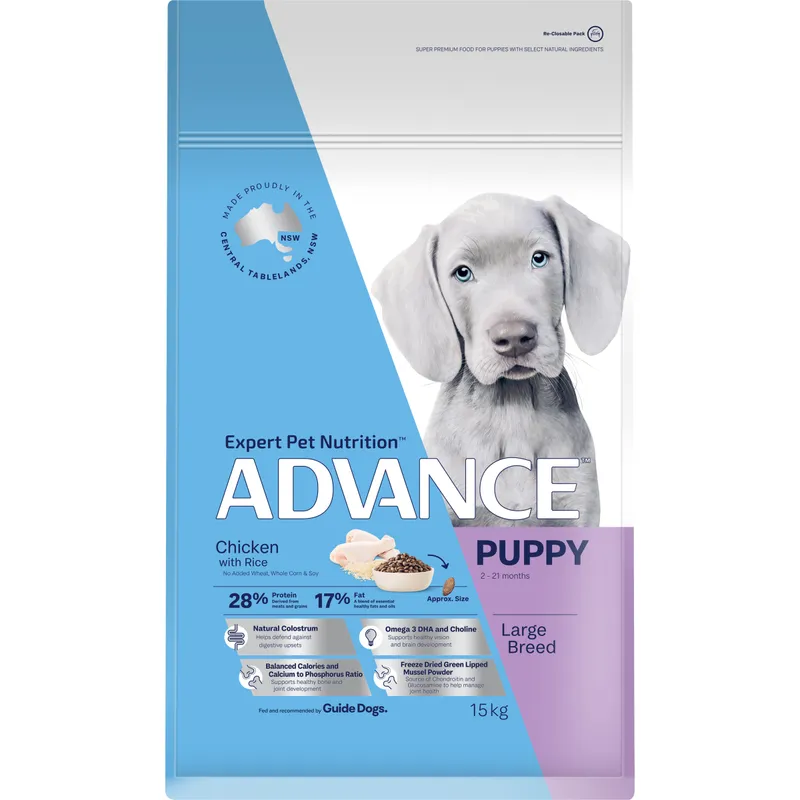Advance Dog Puppy Large Breed Chicken Rice 15Kg