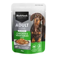 Black Hawk Original Adult Chicken and Vegetables Wet Dog Food 85g x 12 Pack