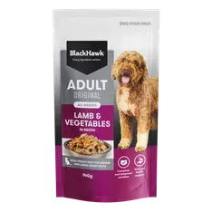Black Hawk Original Adult Lamb and Vegetables Wet Dog Food 140g x 10 Pack