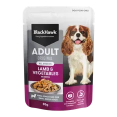 Black Hawk Original Adult Lamb and Vegetables Wet Dog Food 85g x 12 Pack