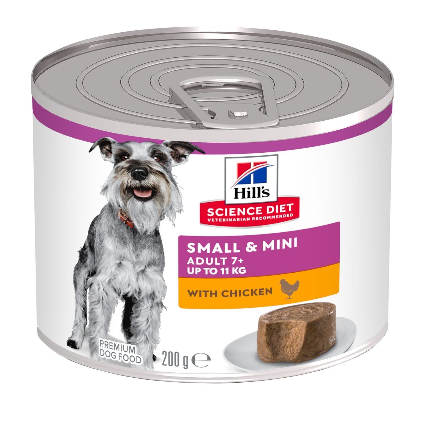 Hills Science Diet Adult 7+ Small and Mini Chicken Wet Dog Food 200g x 12 Pack