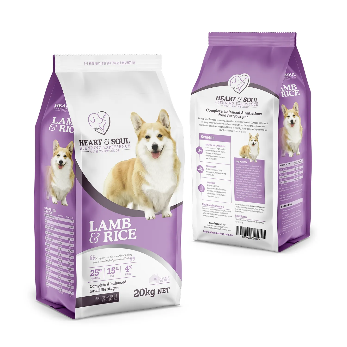 Heart And Soul Lamb & Rice 20Kg