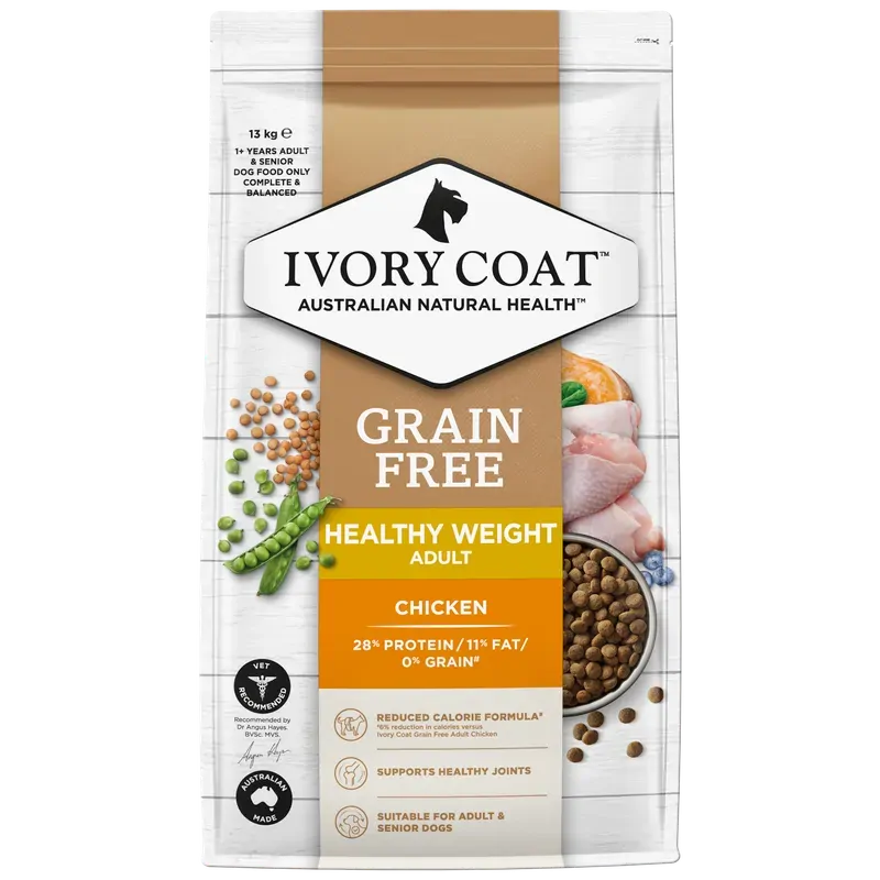 Ivory Coat Grain Free Healthy Weight Chicken Adult Dog Food 13kg