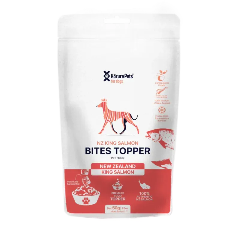 Korure Pets NZ King Salmon Bites Dog Treats 50g
