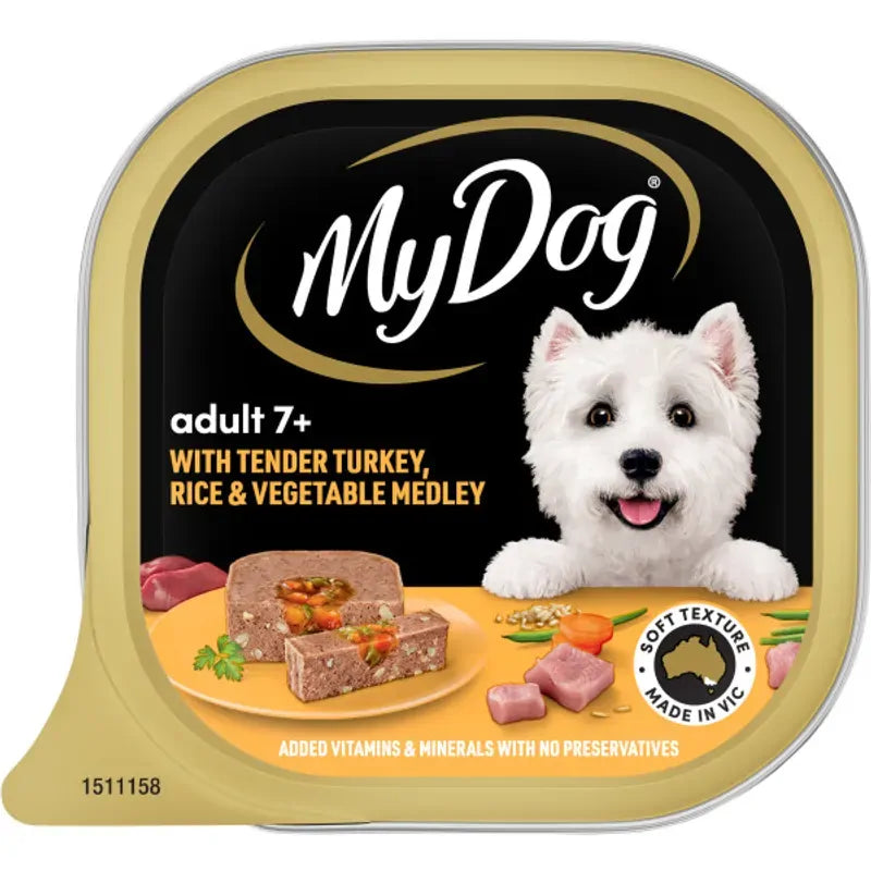My Dog Snr Turk & Rice Topped W Veg 100G 12Pk(Om12)