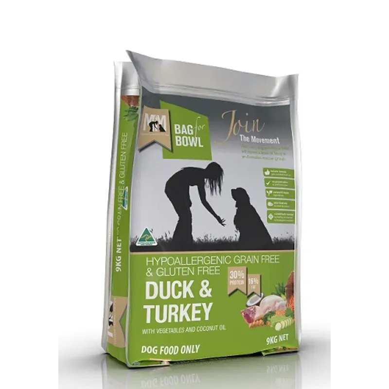 Meals for Mutts Grain Free Duck and Turkey Dry Dog Food 9kg
