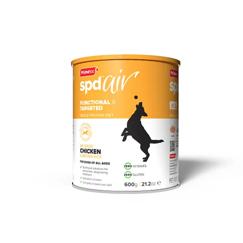Prime100 SPD Air Dried Chicken and Brown Rice Dog Food 600g