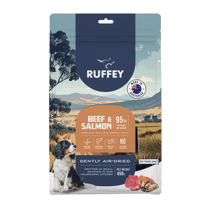 Ruffey Air Dried Dog Food Beef & Salmon 450g