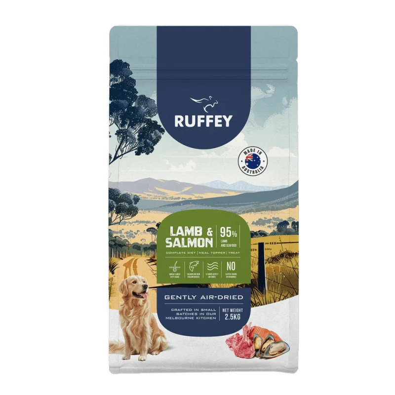 Ruffey Air Dried Dog Food Lamb & Salmon 2.5kg