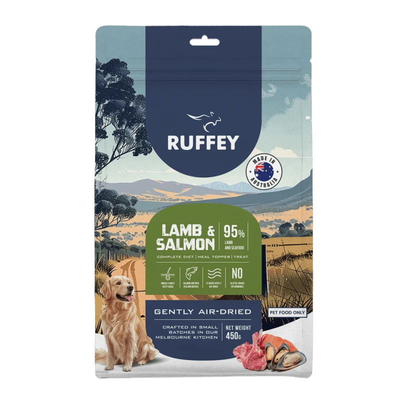 Ruffey Air Dried Dog Food Lamb & Salmon 450g