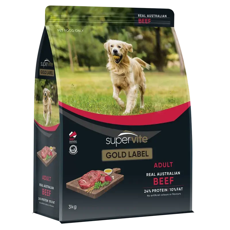 Supervite Gold Label Adult Beef 3Kg