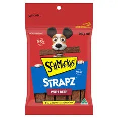 Schmackos Snacks Strapz Beef 200G 8Pk (Om8)