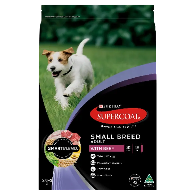 Supercoat Adult Small Breed Beef 2.8Kg