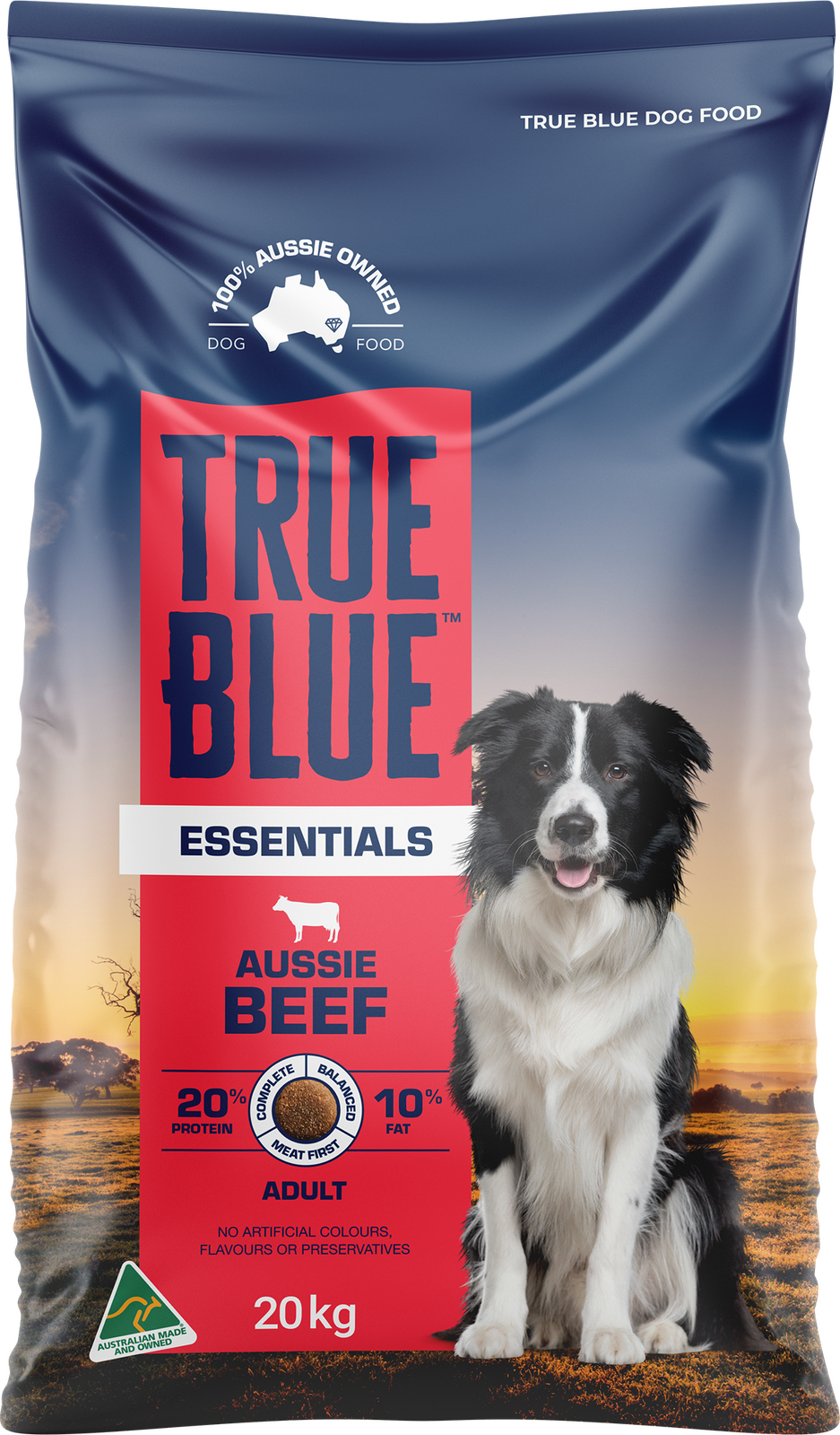 True Blue Essentials Aussie Beef Dry Dog Food 20kg