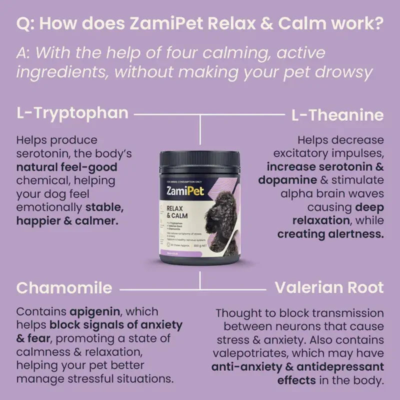Zamipet Relax & Calm For Dogs 300G 60 Chews