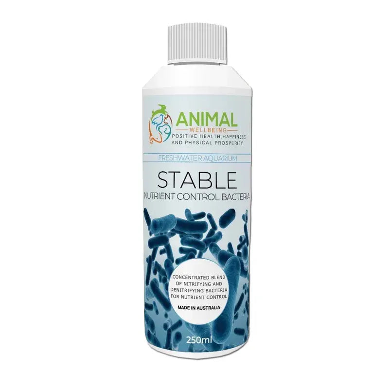Animal Wellbeing Stable Nutrient Control Bacteria Aquarium Treatment 250mL