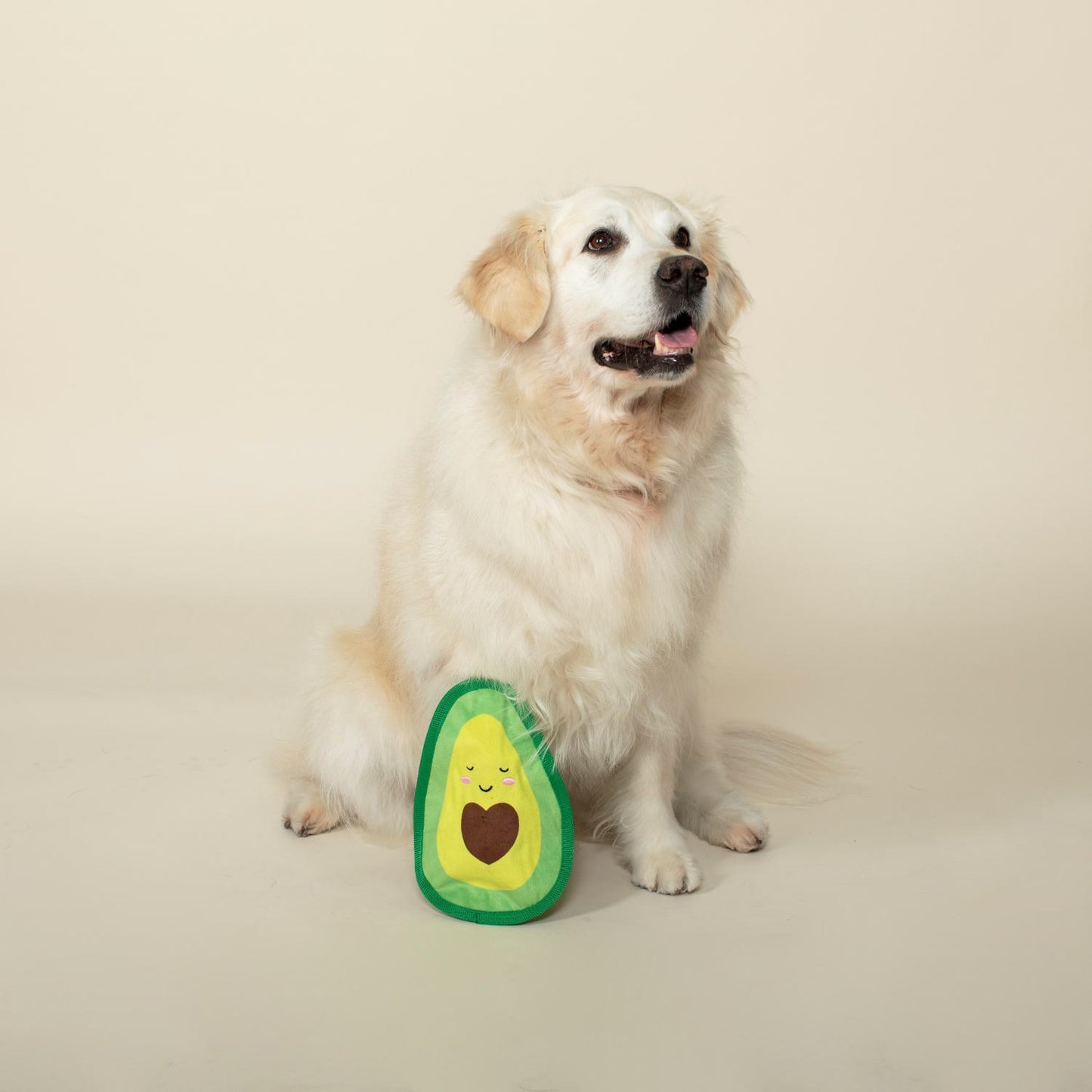 Fringe Studio Avocado Love No Stuffing Plush Dog Toy