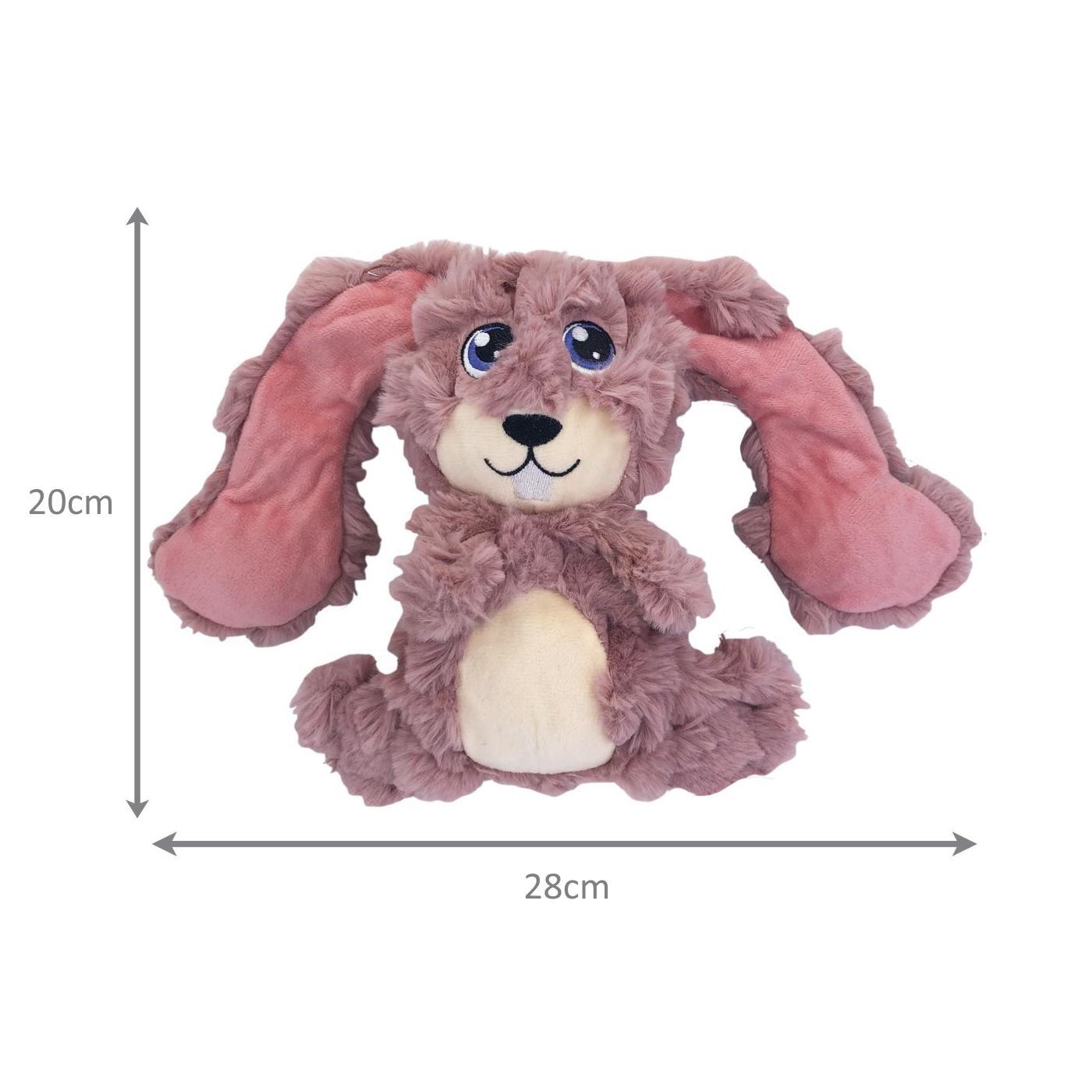KONG Scrumplez Tug Squeaker Dog Toy - Bunny
