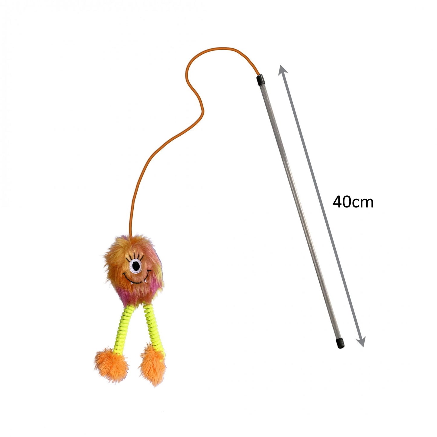 KONG Teaser Springz Catnip Wand Toy for Cats - Pack of 4 Assorted Colours