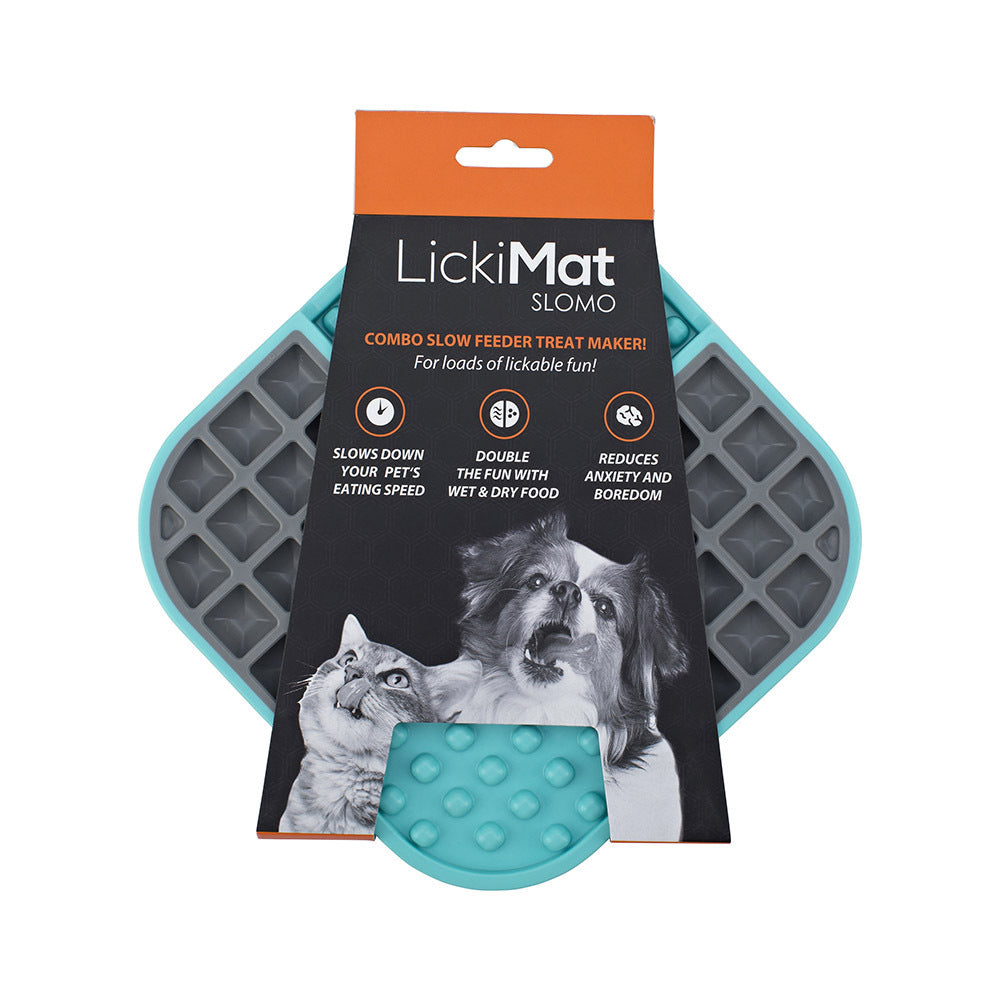 LickiMat Slomo Wet & Dry Double Slow Food Dog Bowl - Pink