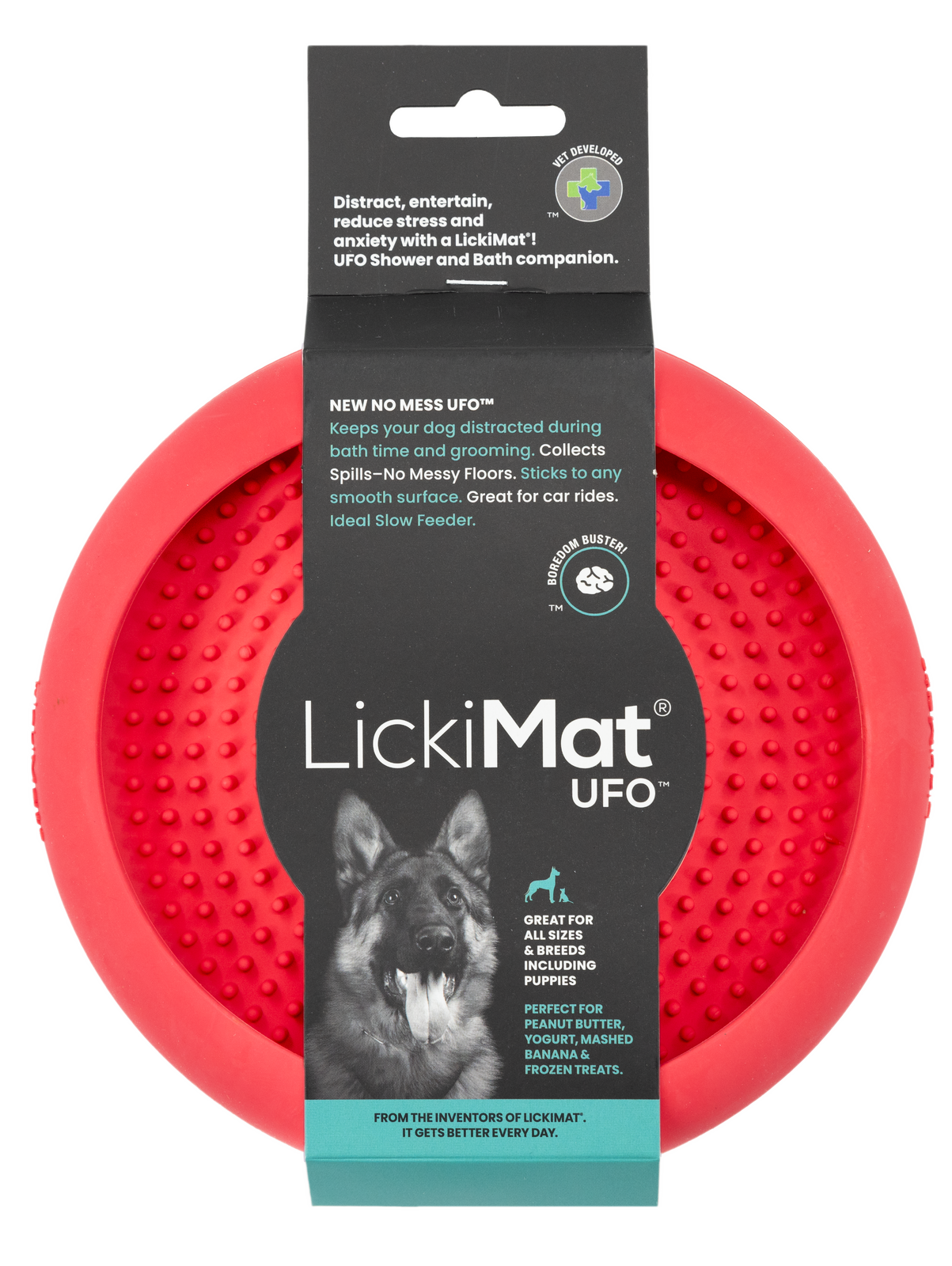 Lickimat UFO Slow Food Anti-Anxiety Licking Dog Bowl - Green