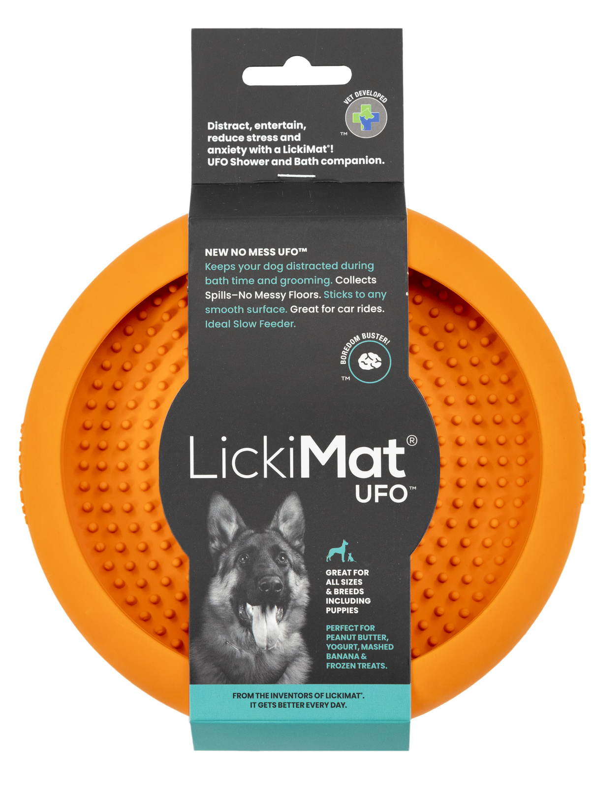 Lickimat UFO Slow Food Anti-Anxiety Licking Dog Bowl - Green