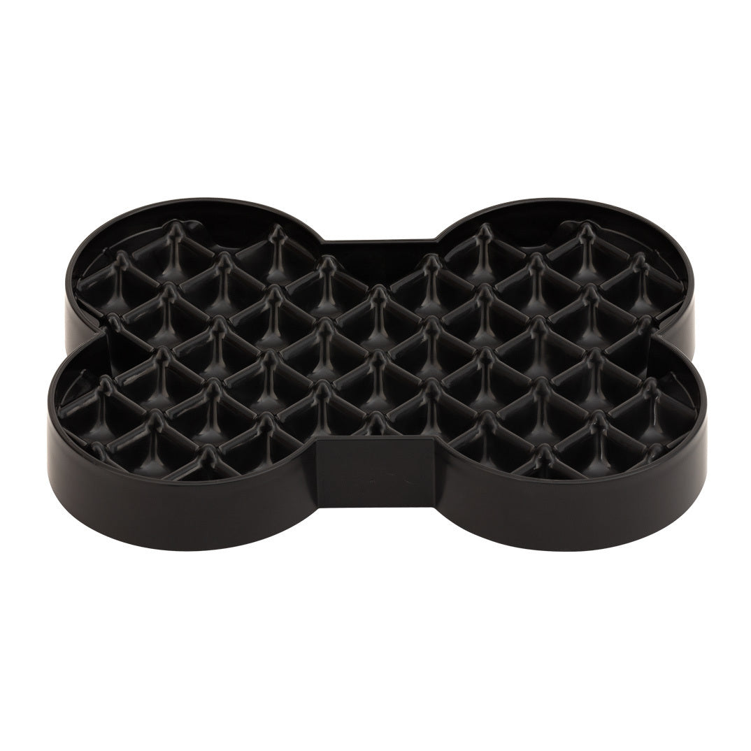 SloDog No Gulp Bone-Shaped Slow Food Bowl for Dogs - Small Turquoise