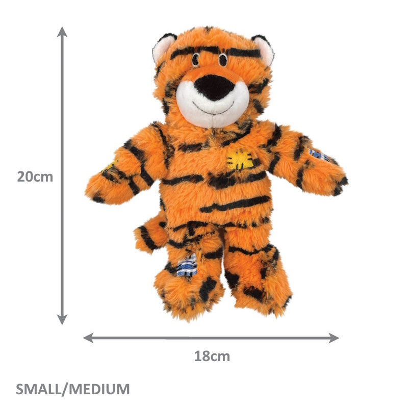 KONG Wild Knots Tiger Tug & Snuggle Plush Dog Toy x 3 units
