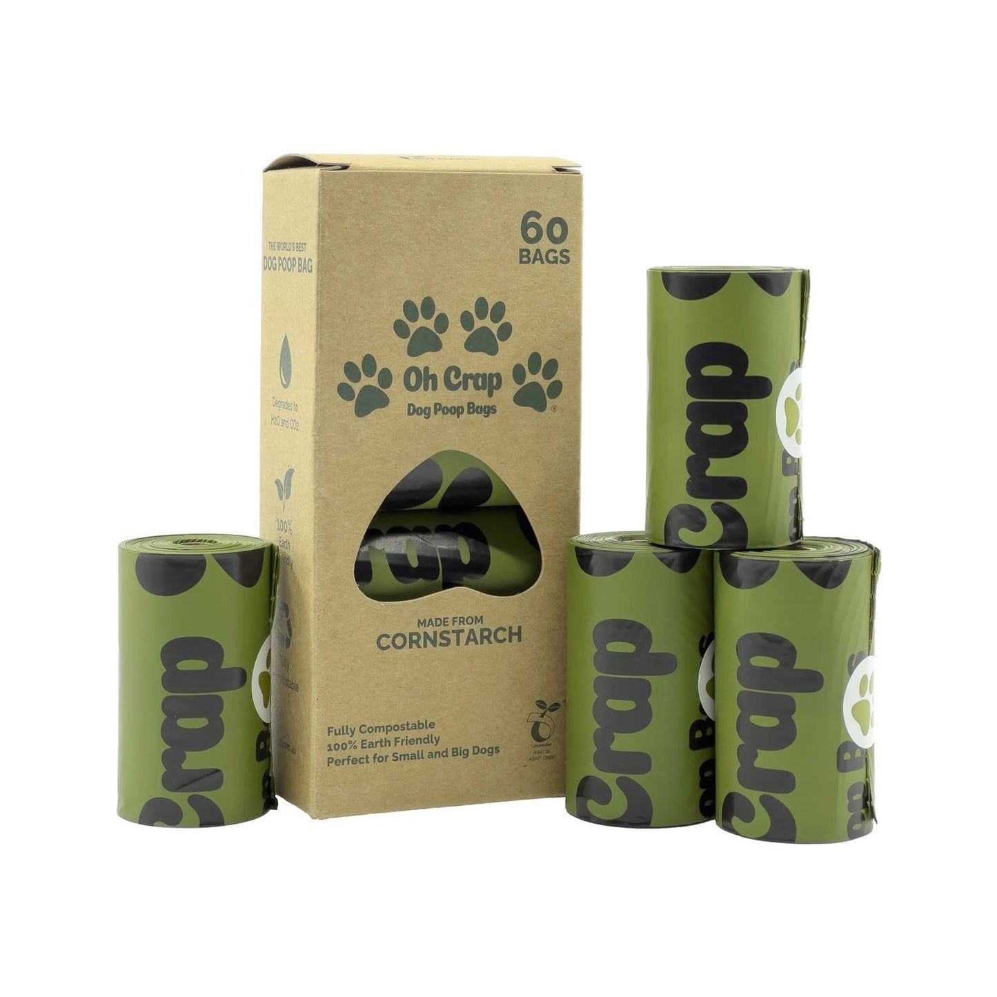 Oh Crap Compostable Dog Poop Bags - Retail Display box of 12 units