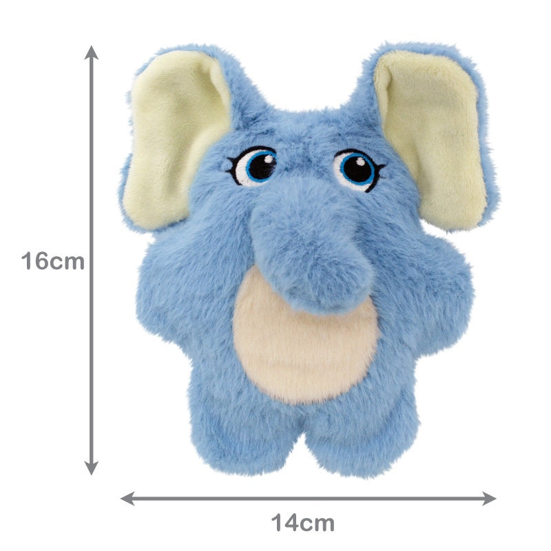 3 x KONG Snuzzles Plush Squeaker Dog Toy - Elephant x 3 Units