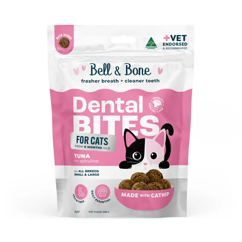 Bell & Bone Cat Dental Bites Tuna Spirulina 80G