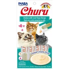 Inaba Churu Puree Chicken with Crab Cat Treats 56g x 6 Pack