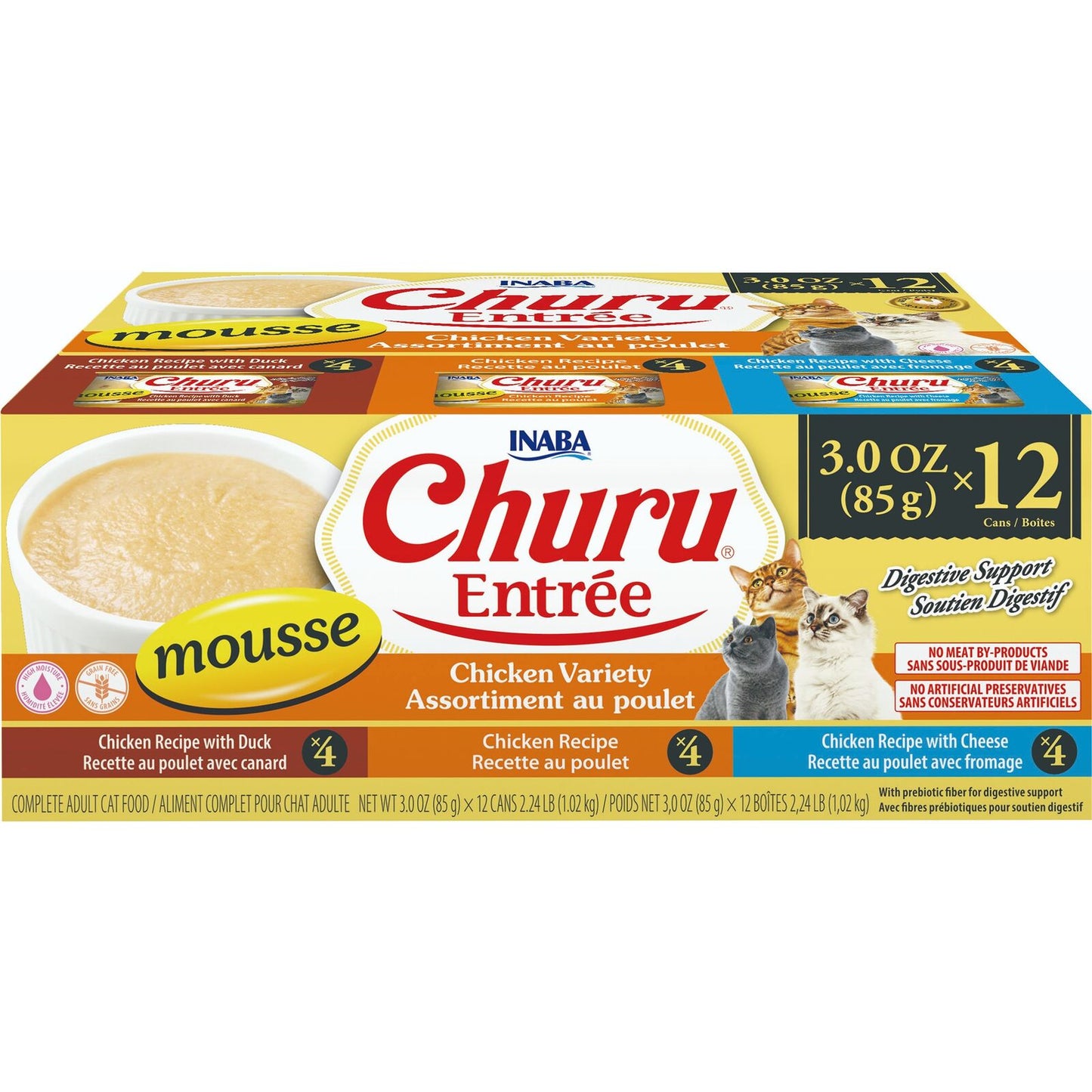 Inaba Cat Churu Entree Mousse Chicken Variety 12X85G Variety