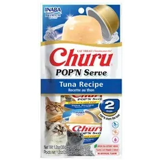 Inaba Churu Pop'N Serve Tuna with Bonito Cat Treats 70g x 4 Pack